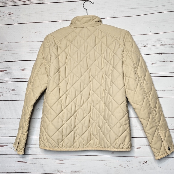 Lauren Ralph Lauren Petite Tan Zip Front Quilted Jacket - Picture 2 of 10